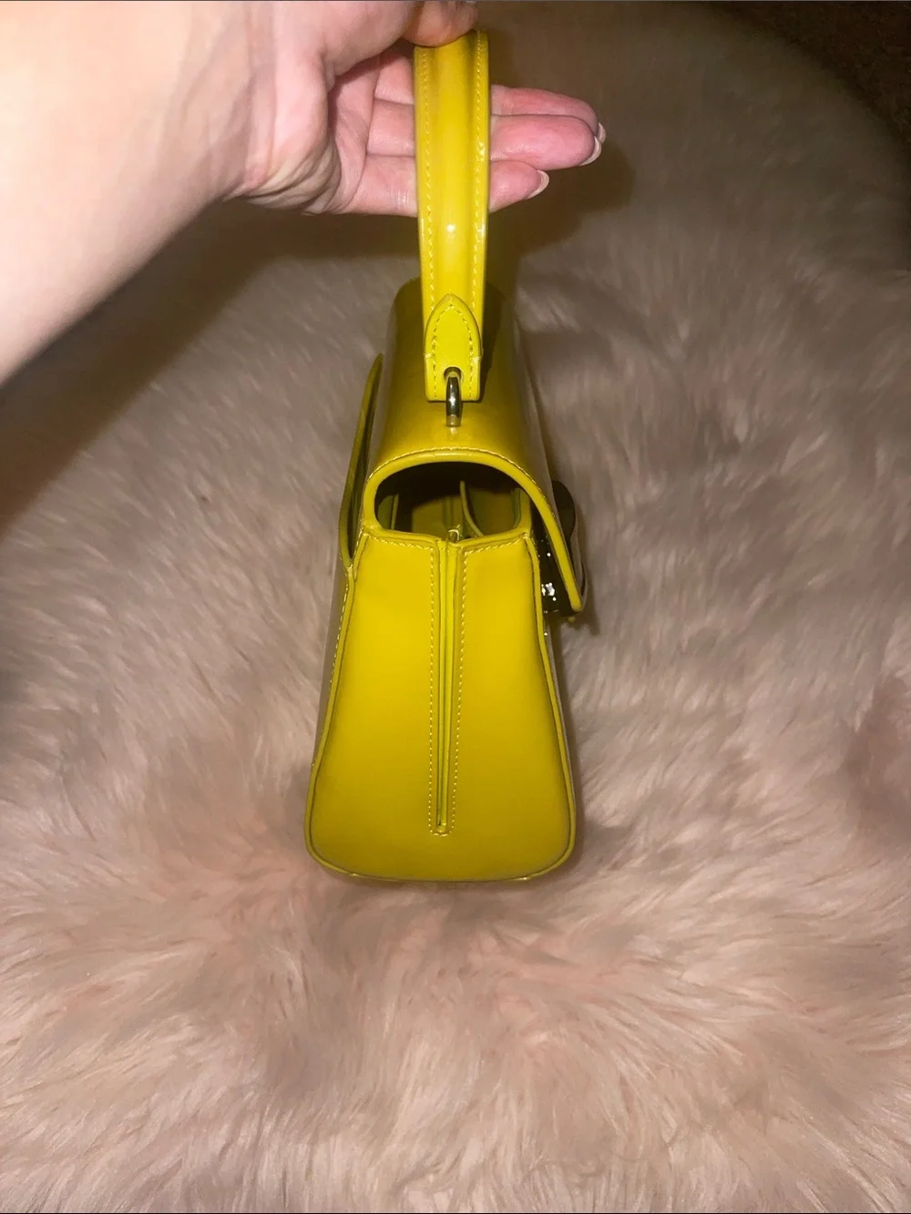 Katy Patent Leather Small Top-handle Bag